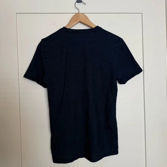 Everlane T-Shirt Tee Mens Sz S Navy Short Sleeve 100% Cotton Casual Preppy - Picture 4 of 9